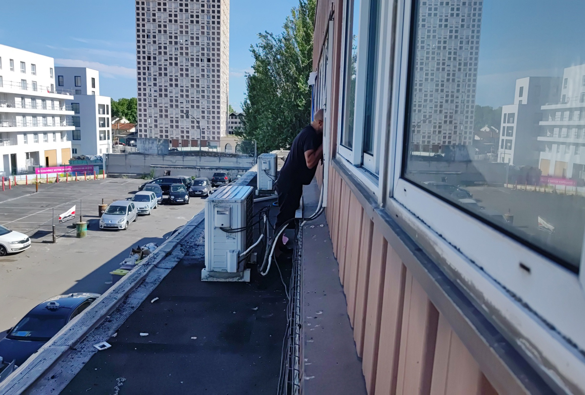 Dépannage fuite et maintenance de quatre mono-splits GREE à Alfortville (94140)