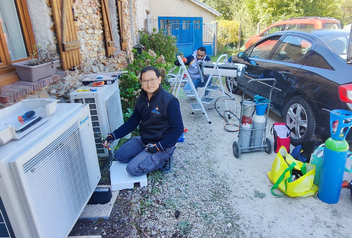 Installation d'un quintuple-splits DAIKIN à Favières (77220)