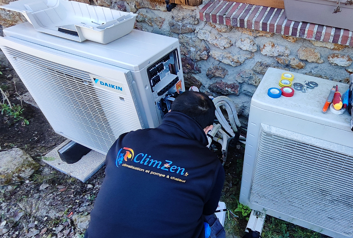 Installation d'un quintuple-splits DAIKIN à Favières (77220)