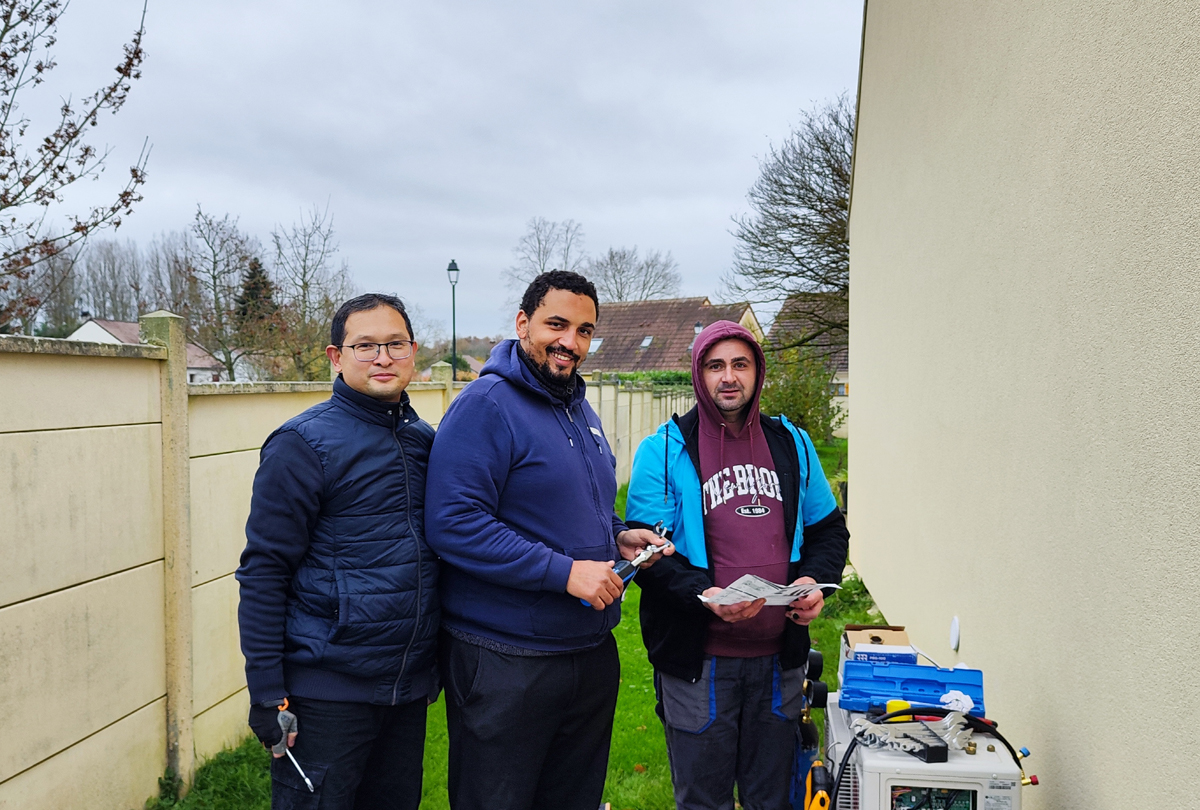 Mise en route d'un tri-splits LG à La Chapelle Rablais (77370)