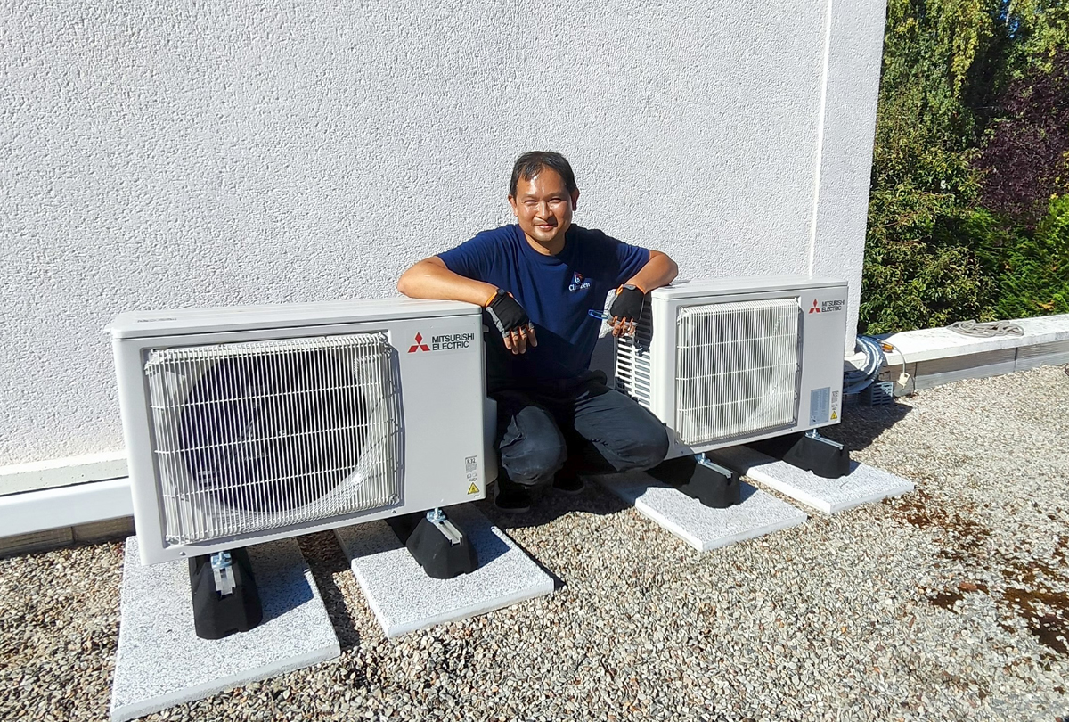 Mise en service de 2 bi-splits MITSUBISHI à Bussy Saint Georges (77600)