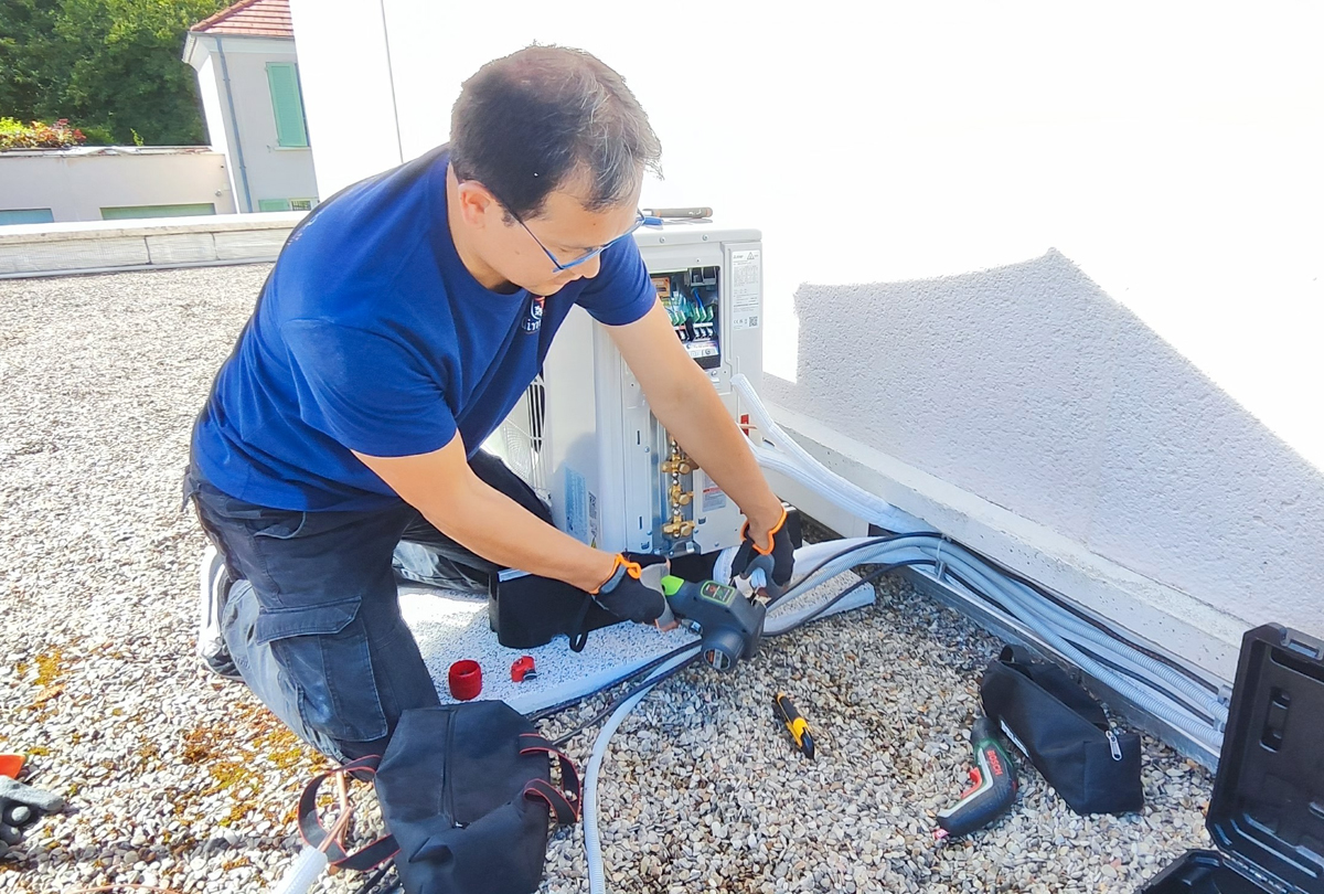 Mise en service de 2 bi-splits MITSUBISHI à Bussy Saint Georges (77600)