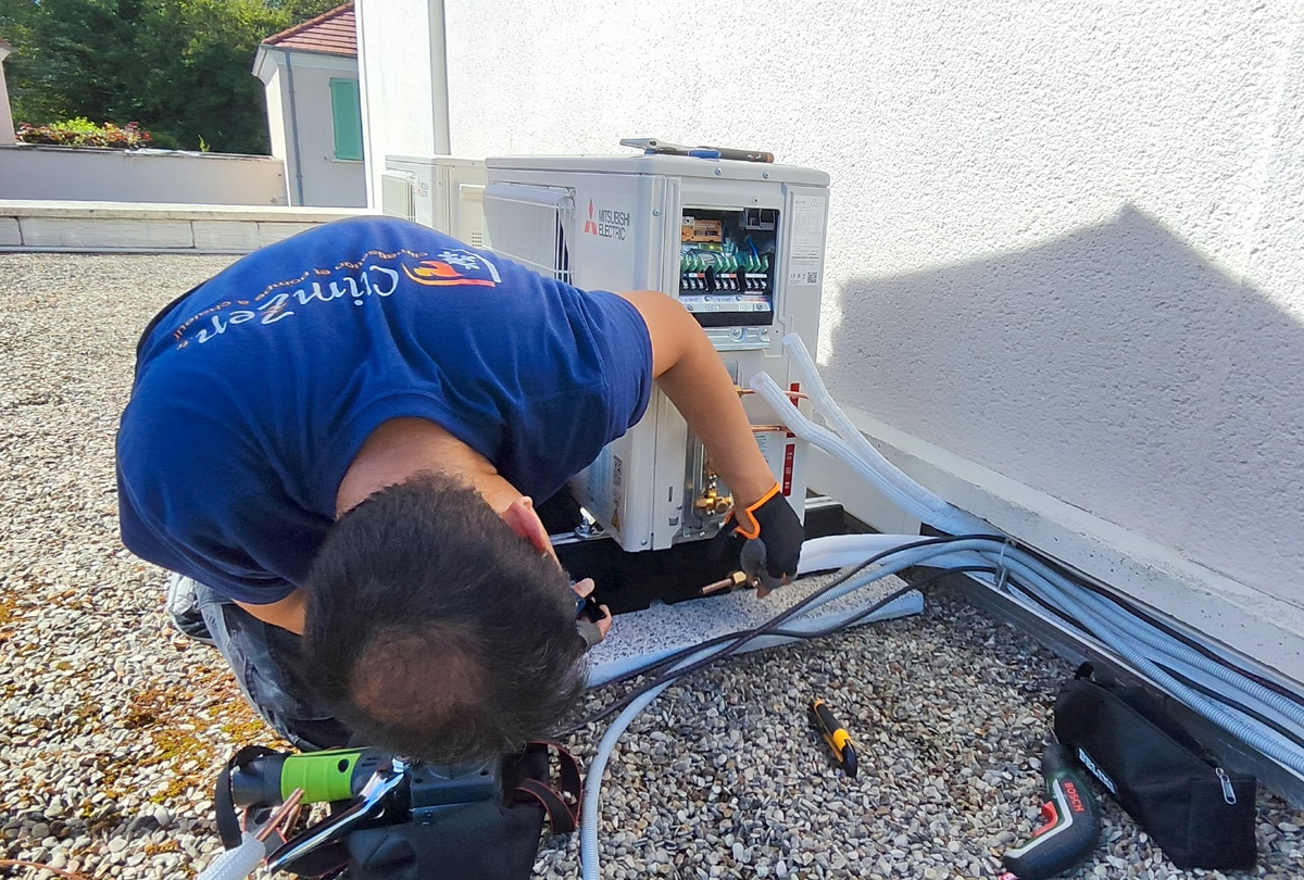 Mise en service de 2 bi-splits MITSUBISHI à Bussy Saint Georges (77600)