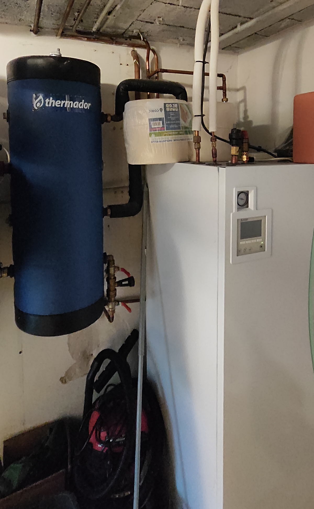 Dépannage PAC air-eau MITSUBISHI - déplacement du groupe extérieur à Crécy la Chapelle (77580)