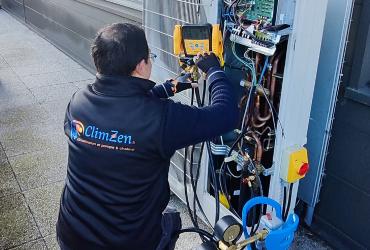 Dépannage d'une fuite sur tuyau cuivre d'un VRV Mitsubishi à Ferrières en Brie (77164)